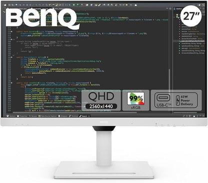 Moniteur BenQ GW2790QT 27 pouces IPS QHD, 75 Hz, blanc