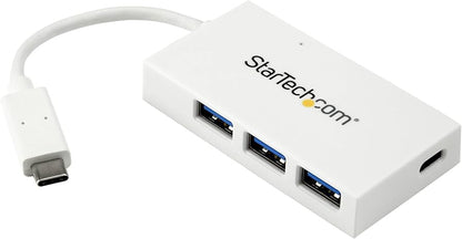 STARTECH 4-Port USB-C Hub, 5Gbps, 3x USB-A & 1x USB-C, White