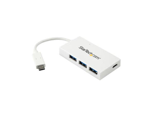 Designed for high-speed connectivity and compact portability, the STARTECH 4-Port USB-C Hub expands your options with three USB-A ports and one USB-C port supporting SuperSpeed 5Gbps data transfer. Ideal for professionals and mobile users, it's bus-powered, OS-independent, and compatible with USB 3.0/3.1/3.2 Gen 1 and Thunderbolt 3 devices.