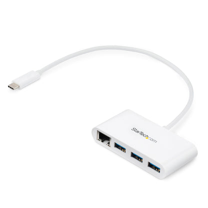STARTECH 4-Port USB-C Hub, 5Gbps, 3x USB-A & 1x USB-C, White