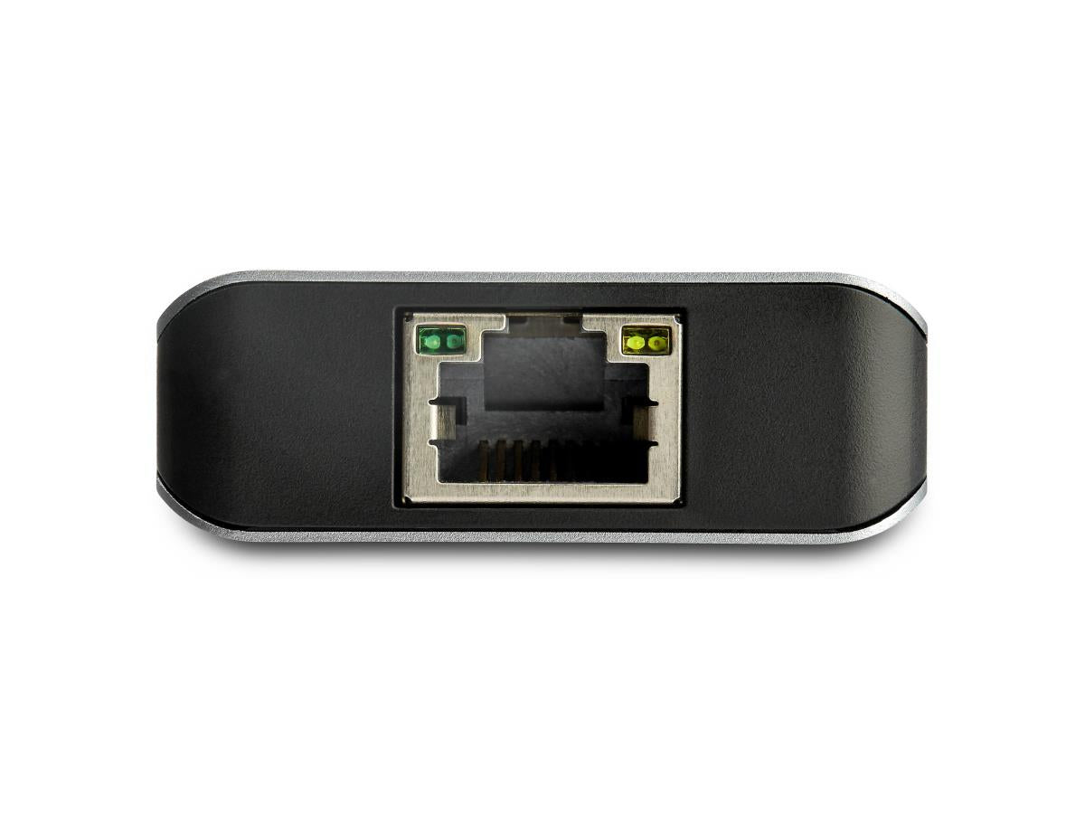 Portable and powerful, this StarTech 3-port USB-C hub adds robust versatility to your USB Type-C enabled laptop. Featuring 10Gbps data transfer, Gigabit Ethernet, and an aluminum compact design, it delivers high-speed connectivity wherever you go. The bus-powered hub supports major operating systems and Thunderbolt 3 compatibility, making it an ideal companion for mobile professionals.