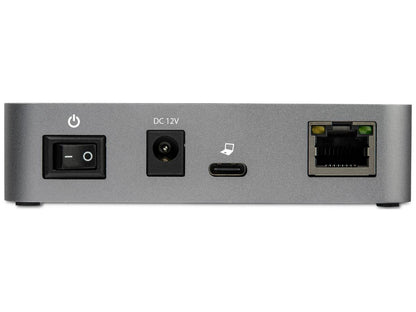 3-Port USB 3.1 Gen 2 Hub with 2 USB-A and 1 USB-C (10Gbps) ports plus integrated Gigabit Ethernet. Includes BC 1.2 charging support, 24W power adapter, and cross-platform compatibility including Windows, macOS, Linux, and iPadOS. Ideal for high-speed connectivity and network extension with mountable desktop design.