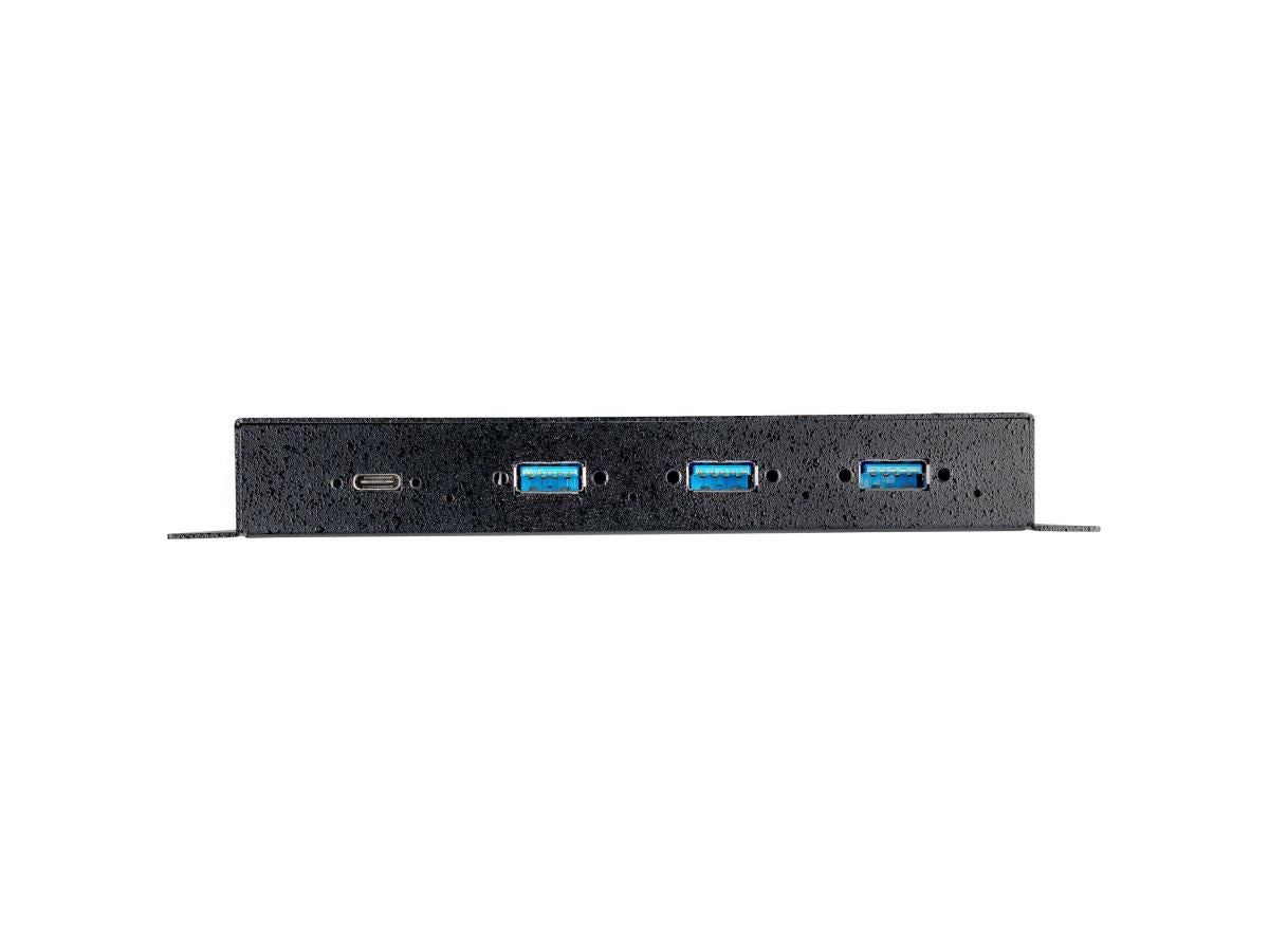 Engineered for demanding environments, the StarTech HB31C3A1CME is a rugged industrial USB-C hub offering 4 ports — 3 USB-A and 1 USB-C — with SuperSpeed 10Gbps data transfer. Encased in a metal housing, it features 15kV/8kV ESD, 350W surge protection, and includes both USB-C and USB-A host cables for wide compatibility. Ideal for commercial, manufacturing, and lab settings, it delivers up to 30W power and supports flexible mounting options.