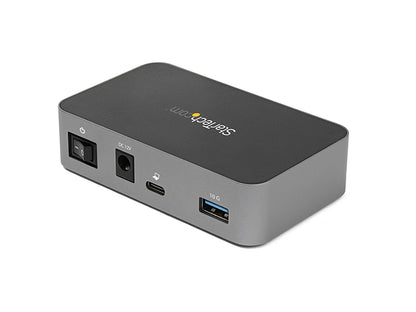 This USB-C hub by StarTech adds one USB-C and three USB-A ports—including a fast-charge BC 1.2 port—to your USB-C laptop or tablet. Supporting 10Gbps data transfer speeds via USB 3.1 Gen 2, it comes with a universal power adapter and 1m host cable for flexible installation. Ideal for desktop use with plug-and-play functionality and a robust 24W power output.