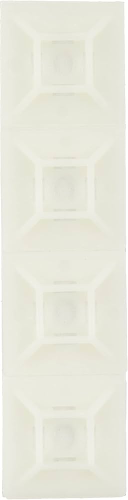 Supports de serrage en nylon StarTech - Lot de 100, blancs, 2,8 x 2,8 cm