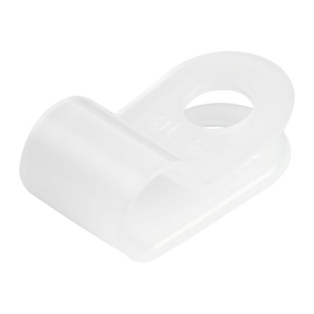 Supports de serrage en nylon StarTech - Lot de 100, blancs, 2,8 x 2,8 cm