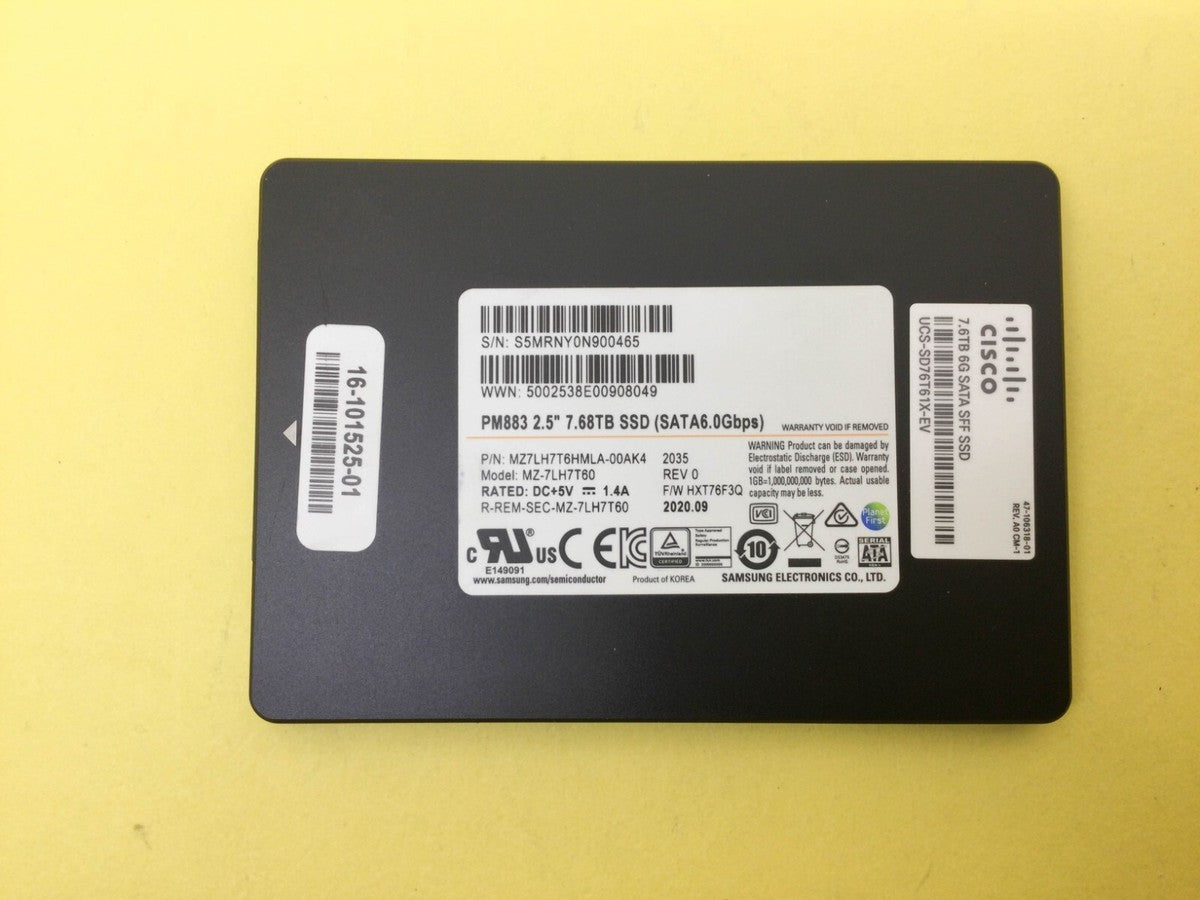 Disque SSD d'entreprise Cisco 7,6 To 2,5 pouces SATA 6 Gbit/s