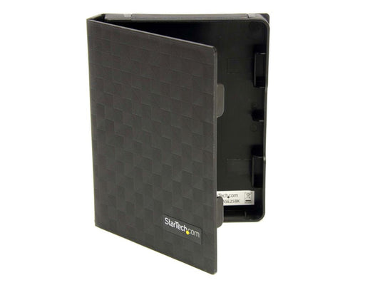 Provides safe handling and anti-static protection for most 2.5in hard drives. This black hard drive case from StarTech is designed to accommodate both 9.5mm and 12.5mm height drives, making it an ideal choice for IT professionals and technicians. Constructed from anti-static polypropylene, it helps reduce the risk of electrostatic damage when storing or transporting hard drives.