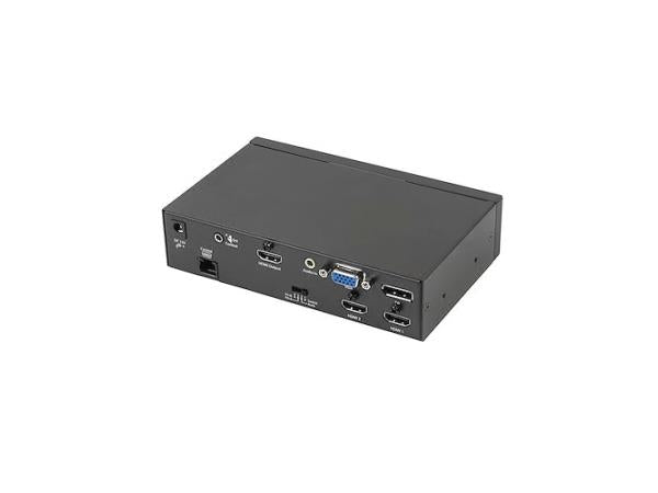 Easily switch between DisplayPort, VGA, or two HDMI source devices to output via a single HDMI display with the StarTech Multi-Input to HDMI Adapter Switch. Designed for seamless integration, this wired switch supports 4K resolution and offers versatile input compatibility, ideal for dynamic workspaces or AV setups. With automatic and priority switching, it ensures a smooth experience across multiple device types.