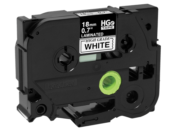 Brother HGE2415PK Black on White Label Tape, 18mm x 8m, 5-Pack