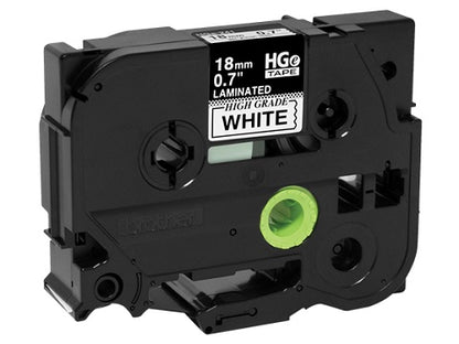Brother HGE2415PK Black on White Label Tape, 18mm x 8m, 5-Pack