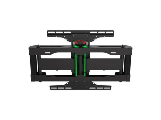 The Peerless HPF675 is a durable large pull-out pivot wall mount designed for 55" to 75" TVs, combining functionality with a contemporary black finish. Its extendable depth and built-in swivel enhance viewing flexibility, while compliance with RoHS and TAA standards ensures suitability for diverse professional environments.