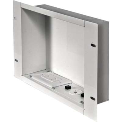 PEERLESS IBA2AC-W In-Wall Accessories Box with 125V Duplex, White