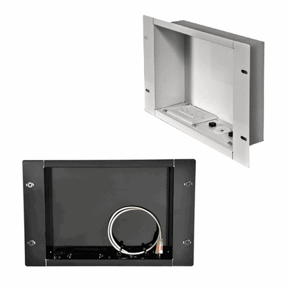 Peerless IBA2AC In-Wall Accessory Box with AC, Gloss Black, 25lb Capacity