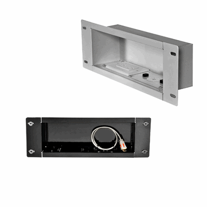 PEERLESS IBA3AC In-Wall Accessory Box with AC Power (Black, Medium)