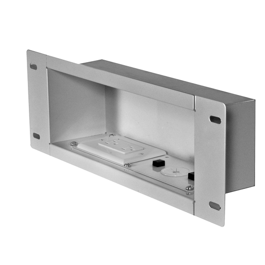 PEERLESS IBA3AC In-Wall Accessory Box with AC Power (Black, Medium)