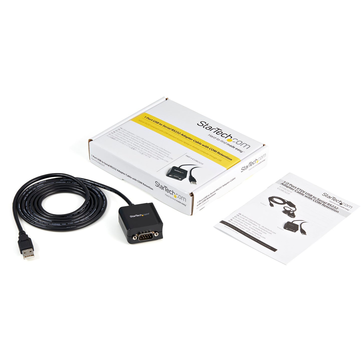 Adaptateur StarTech FTDI USB vers série RS232 1 port avec rétention COM - TAA