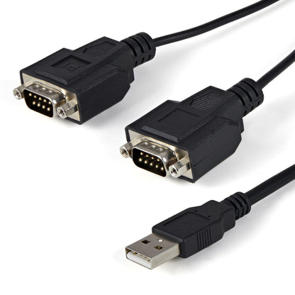 Câble adaptateur StarTech FTDI USB vers série RS232 double port, 1,8 m