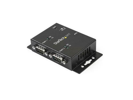 Add 2 DIN Rail-mountable RS232 serial ports to a system via USB with the STARTECH ICUSB2322I serial adapter hub. Ideal for industrial and legacy serial device integration, it supports transfer rates up to 921.6 Kbps and features a compact, rugged design suitable for tight spaces and demanding environments. Compatible with USB 2.0, this adapter hub ensures reliable, wired connectivity across a range of legacy and modern computing setups.