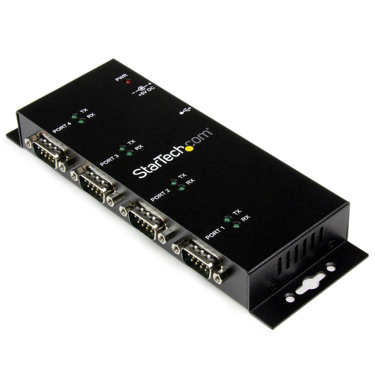 StarTech 4-Port USB to DB9 RS232 Serial Adapter Hub - ICUSB2324I