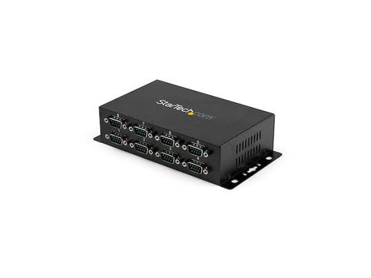 Add 8 DIN Rail-mountable RS232 Serial ports to any system through USB with the StarTech ICUSB2328I. Designed for industrial and commercial environments, this black, wired USB-to-serial adapter supports data transfer rates up to 921.6 Kbps and includes a 2-year warranty. Ideal for system integration, control systems, and legacy equipment interfacing.