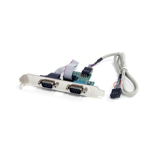 StarTech 24in USB Header to Dual RS232 Serial Adapter, DB9, ICUSB232INT2