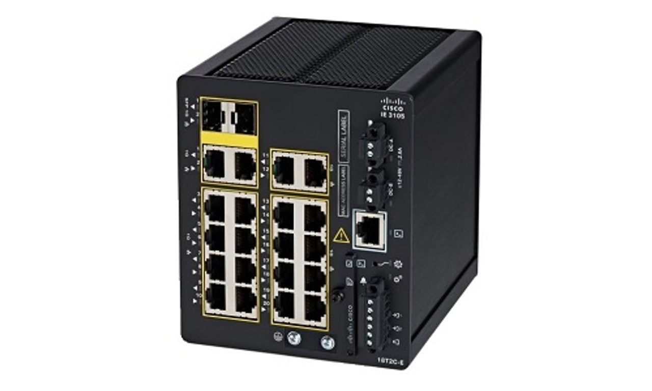 Commutateur Cisco IE3105 avec ports 18 GE, combo 2 GE, fonctionnalités avancées