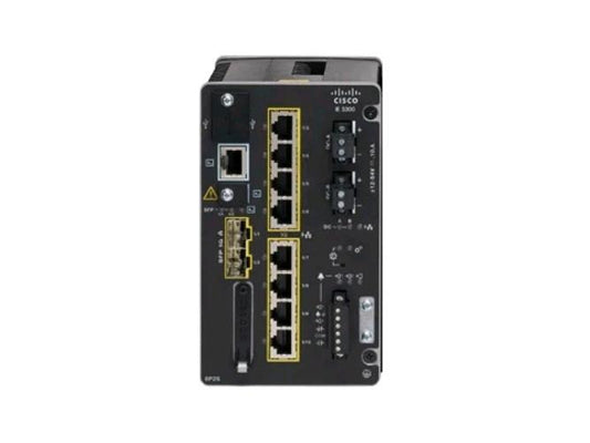 The Cisco Catalyst IE3300 is a compact, TAA-compliant industrial Ethernet switch offering 8 Gigabit copper ports — 4 of which support PoE — and 2 10G SFP uplinks. Designed for rugged environments, it supports industrial automation networks requiring high-speed data transfer and resilient connectivity over a wide voltage range.