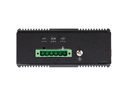 This industrial-grade StarTech 6-port Gigabit PoE+ switch provides high performance and durability in rugged settings. Supporting up to 30W per PoE port across 4 ports and operating in extreme temperatures from -40°C to 75°C, it's tailored for harsh environments. The switch features a robust steel IP-30 housing, shock and vibration ratings, and two open SFP slots for scalability.