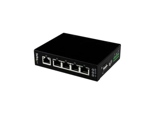 Network up to five Ethernet devices with the StarTech 5-Port Industrial Gigabit Switch, engineered for rugged environments. This unmanaged, wired switch offers reliable high-speed networking with a 2 Gbps data rate and a compact DIN rail/wall-mountable design—ideal for demanding industrial applications.