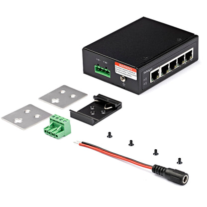 Commutateur industriel StarTech Gigabit PoE+ 5 ports, 30 W, montage DIN