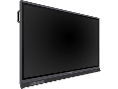 65in ViewBoard 4K Ultra HD Interactive Flat Panel Display with integrated microphone and USB-C, 3840 x 2160 resolution. TAA