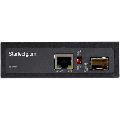 StarTech IMC1GSFP60W Convertisseur de média fibre PoE+ vers Ethernet