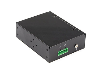 Fiber to Ethernet media converter extends networks and supplies up to 60W power with IEEE 802.3af/at compliance. Designed for industrial applications, it provides 1 Gbps speed, SFP flexibility, and rugged IP-30 aluminum housing for durability in harsh environments.