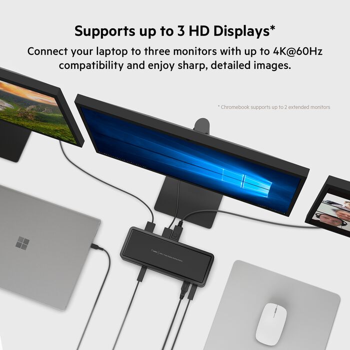 Belkin USB-C Triple Display Dock, 14-Port, 65W PD, INC003TTBK