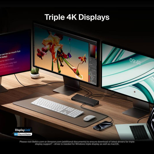 Belkin Universal USB-C Triple Display Dock INC007TTBK