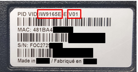 Point d'accès Wi-Fi 6E Cisco IW9165E-B-AP, 4 RF, TAA, domaine B