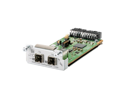 The Aruba 2930 2-Port Stacking Module (JL325A) provides enhanced scalability and flexibility for network infrastructures using Aruba 2930 switches. Designed to simplify the deployment of stackable networks, this module supports secure, high-speed data connectivity between switches in a stack. With TAA compliance and Singapore origin, it meets both regulatory and operational standards.