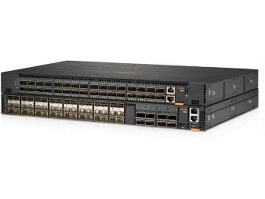 The HP Aruba 8325-48Y8C is a high-performance switch from the Aruba CX 8325 Series, offering 48 SFP28 25G and 8 QSFP28 100G ports. It delivers 6.4 Tbps switching capacity, ideal for campus core, aggregation, and top-of-rack data center environments. Equipped with a 2.2GHz CPU, 16GB RAM, 64GB SSD, and 8GB flash memory, it supports advanced Layer 3 routing and SNMP management for enhanced network performance and scalability.