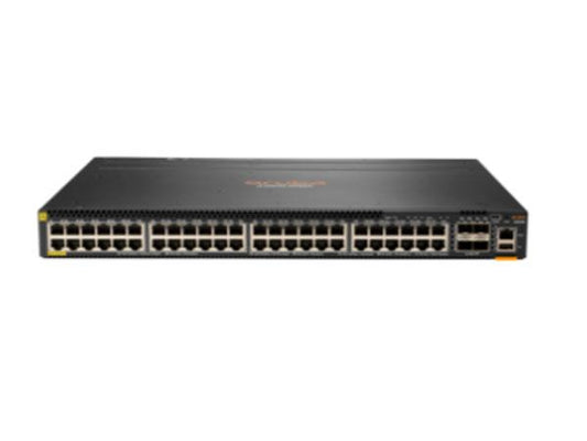 The HP Aruba 6300M Switch (JL661A) delivers enterprise-class access with high-performance Layer 3 routing and PoE+ capabilities in a compact 1U design. Featuring 48 Gigabit Ethernet PoE+ ports and four multi-speed SFP slots for uplinks, it's optimized for efficiency, scalability, and security. Powered by an ARM Cortex A72 CPU, it also includes 8 GB of DDR4 RAM, advanced analytics, and data center-grade features to meet demanding edge and core deployments.