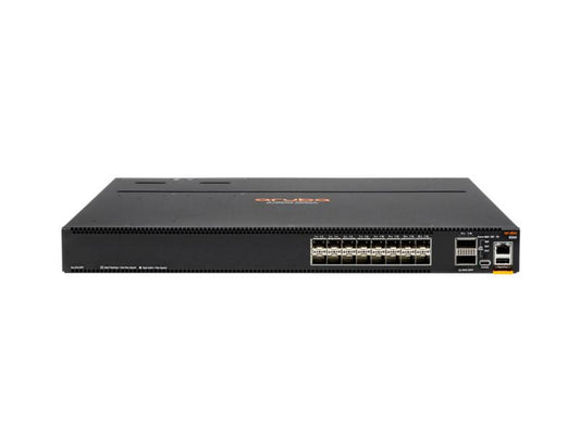 The HP Aruba CX 8360-16Y2C v2 is a high-performance, Layer 3 advanced switch built for modern enterprise core and data center environments. Featuring 16 SFP+/SFP28 ports and 2 QSFP+/QSFP28 uplinks, it delivers exceptional throughput with up to 100Gbps data rates. This compact 1U unit offers 16 GB RAM, 32 GB flash storage, dual hot-swappable power supplies, and U.S.-localized firmware.