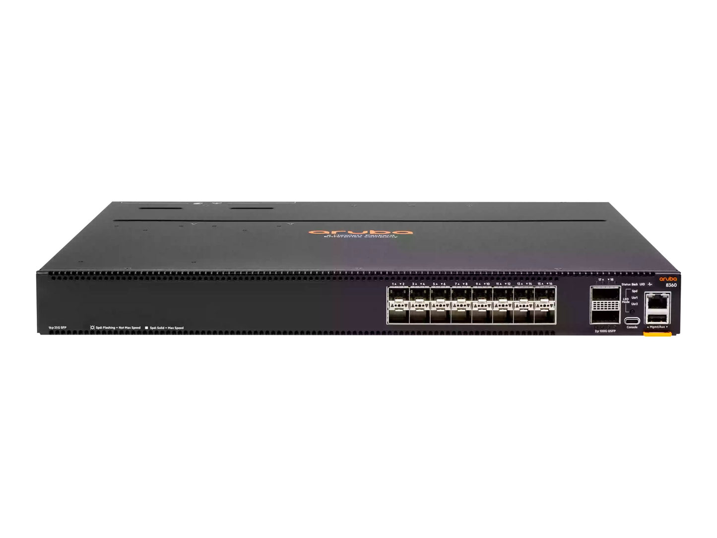 HP Aruba 8360-16Y2C Pwr2Prt3F2PS Bundle Switch JL703A#ARE