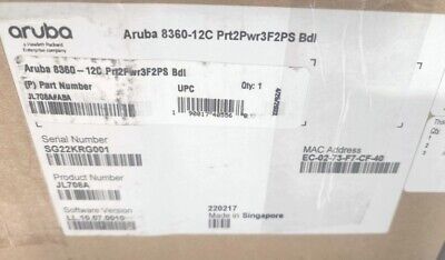 Commutateur réseau HP Aruba 8360-12C Prt2Pwr3F2PS Bdl CL en