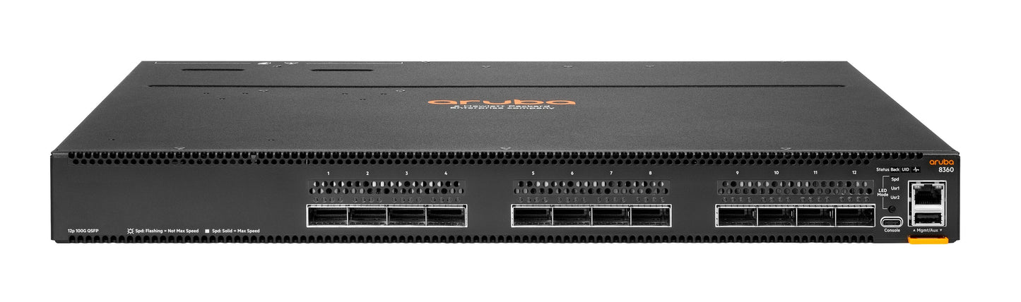 Aruba 8360-12C Pwr2Prt3F2PS Bdl TH en - 12-Port 40 GbE Switch