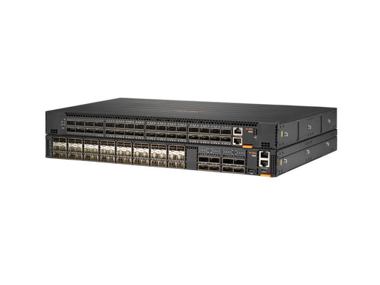 The HP Aruba CX 8325-48Y8C is a high-performance switch for data centers and campus aggregation, designed with 48 SFP28 25G and 8 QSFP28 100G ports. Engineered with a 6.4 Tbps switching capacity, 480W operational power, and 16 GB RAM, it delivers superior performance and scalability for modern enterprise networks. Ideal for top-of-rack deployments, this 1U wired switch offers high bandwidth and reliable layer 3 routing for demanding workloads.