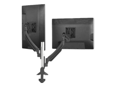 Support de colonne dynamique pour deux écrans CHIEF K1C220B-G, noir, conforme aux normes TAA