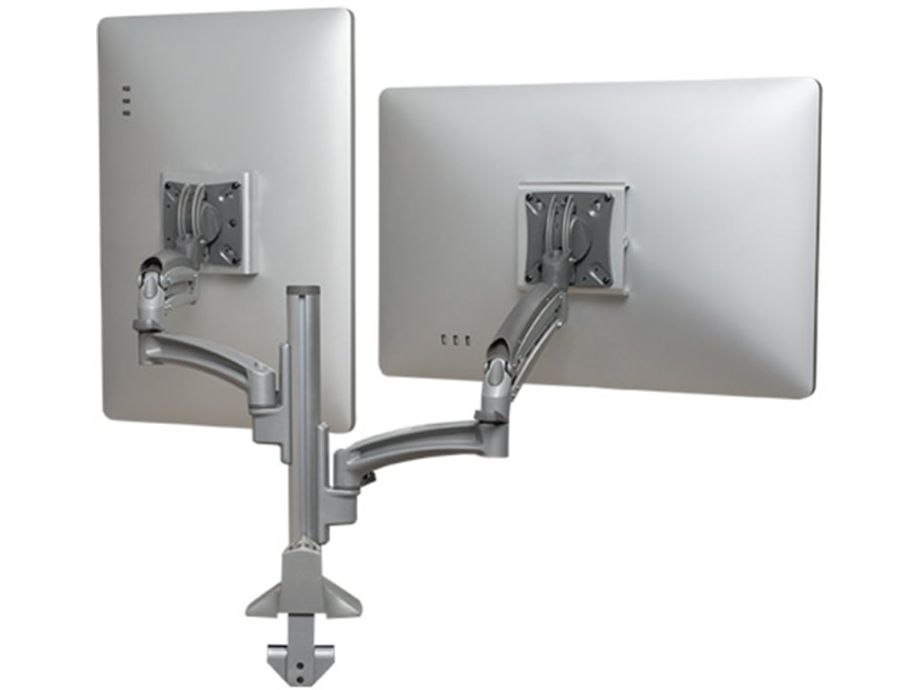 Support de colonne dynamique pour deux écrans CHIEF K1C220B-G, noir, conforme aux normes TAA