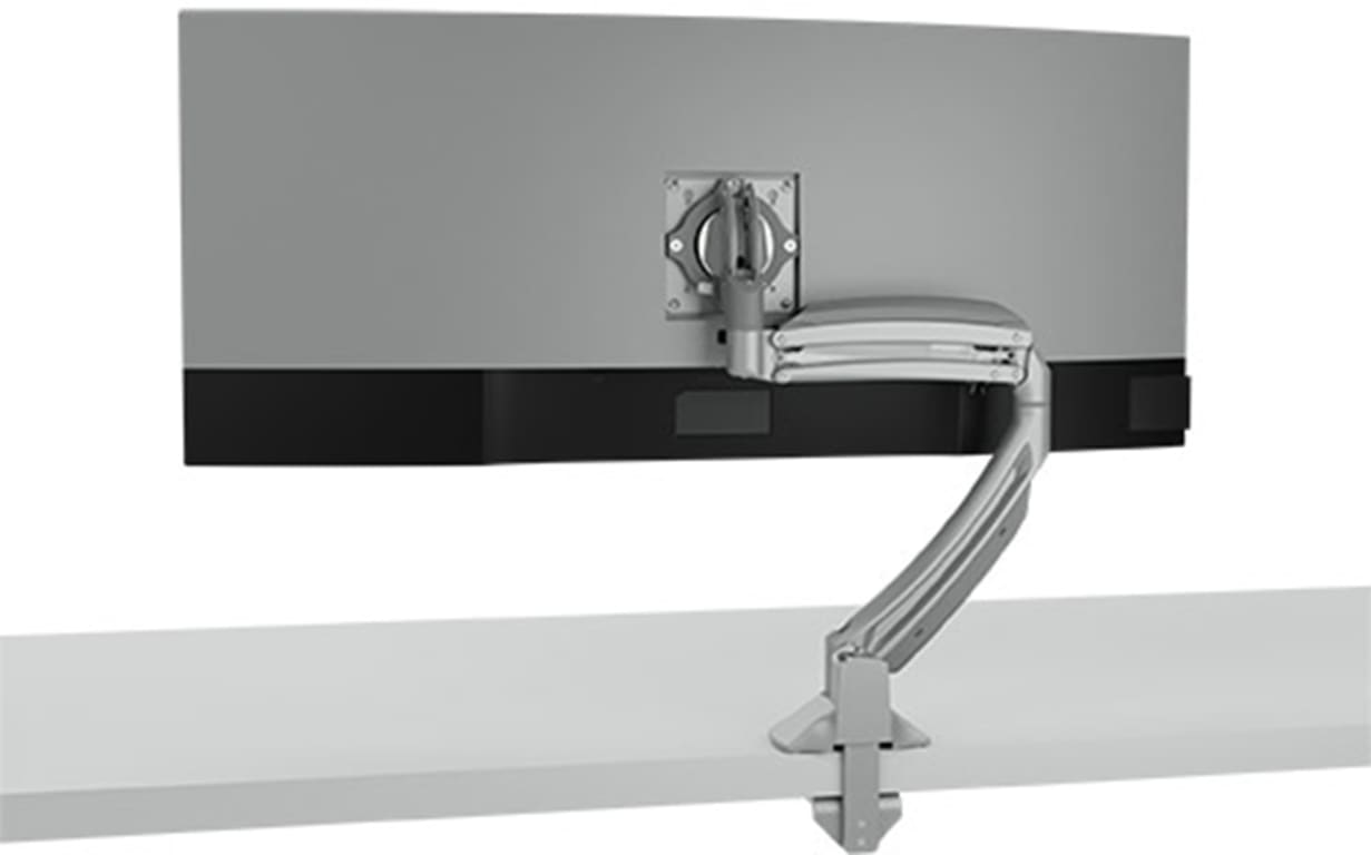 CHIEF K1D120S-G Kontour K1D Desk Clamp Mount, 1 Monitor, Silver, TAA-Compliant