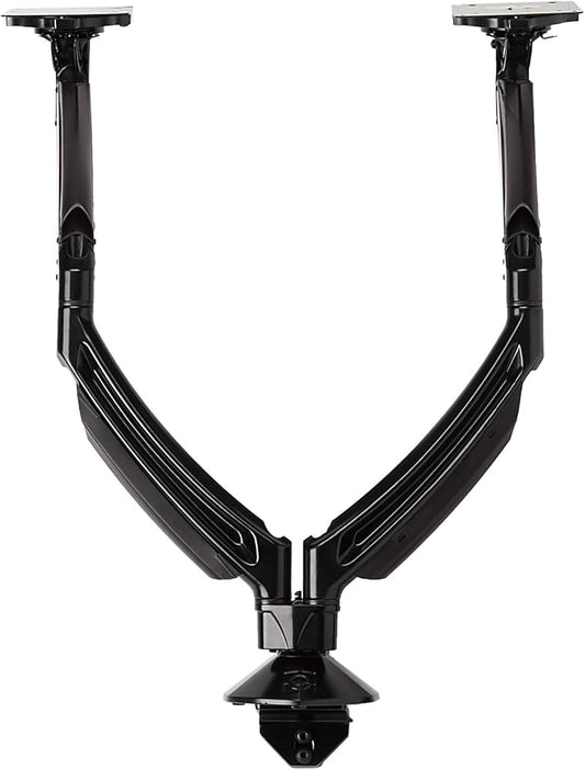 Support de bureau à pince pour deux écrans CHIEF K1D220B-G, noir, conforme aux normes TAA