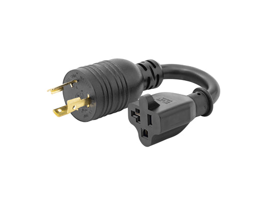 6in (15cm) Heavy Duty Power Cord, NEMA L5-20P to NEMA 5-20R, 20A 125V, 12AWG, Heavy Gauge Plug Converter Cable - UL Listed